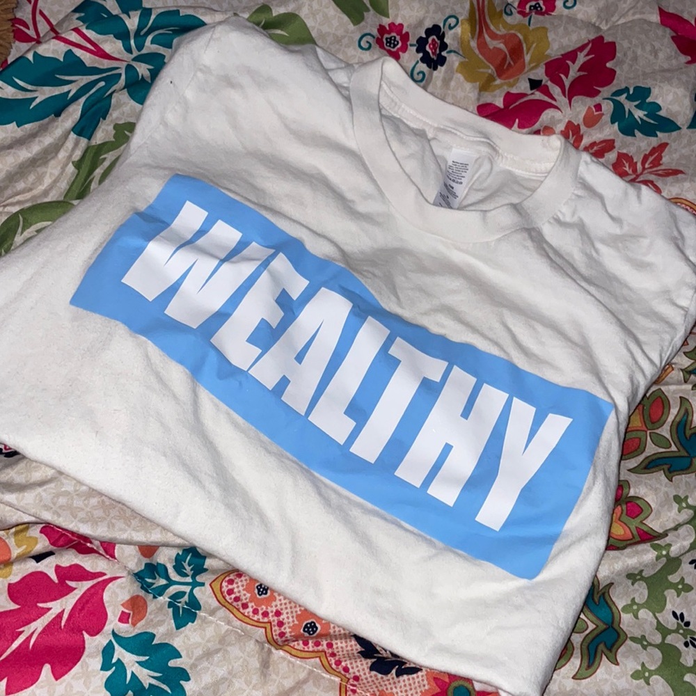 light blue and white wealthy shirt